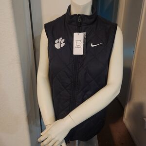 NEW Salesman Sample Nike Clemson Tigers Reversible Vest Med Black Puff CW8188